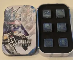 Bandai Gundam Card Game Official Damage Counter Dice 01 Tin Case Japan Limited - Image 1