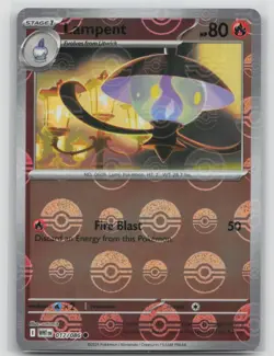 Pokemon Card Lampent (Poke Ball Pattern) Common SV: White Flare 017/086 NM - Image 1