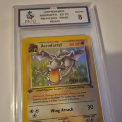 Aerodactyl Holo 1/62 1st Edition Fossil Prerelease MGC 8 NM-MT Pokemon Card - Image 2