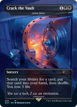 MTG English Crack the Vault - Grim Tutor NM Foil Secret Lair - Image 1