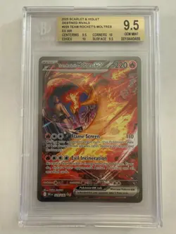Pokemon TCG Team Rockets Moltres EX Destined Rivals Card 229/182 Gem MT BGS 9.5 - Image 5