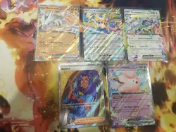 Pokemon 5 Card Lot: Raifort, Clefairy, Zacian, Reshiram, Terapagos - Image 1