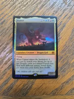 WOTC MtG AFR Tiamat (MR) (Foil) NM HUGE FOIL LOT SEE PHOTOS - Image 1