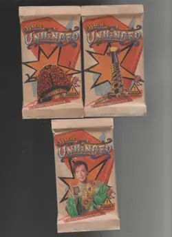 Magic the Gathering Unhinged 3 booster packs - Image 1