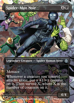 Spider-Man Noir (BORDERLESS) #204 Near Mint SPM Marvel's Spider-Man Magic MTG - Image 1
