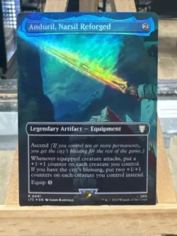 MTG *Anduril, Narsil Reforged Foil X1* (NM) Lord of the Rings Commander Magic - Image 1