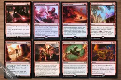 Set of 8 Commander Red Board Wipes *NM* (English Magic MTG) Mizzium Mortars - Image 1