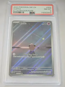 Pokemon Obsidian Flames Cleffa 202/197 Illustration Rare PSA 8 🔥📈 - Image 1