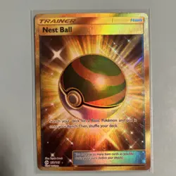Pokemon Nest Ball 255/198 Scarlet & Violet Gold Hyper Rare Full Art Holo NM - Image 1