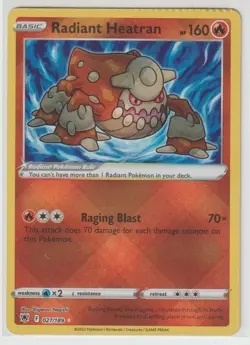 (Light Crimp) Pokemon SWSH Astral Radiance Radiant Heatran 027/189 Radiant Rare - Image 1