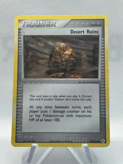 2004 Pokemon HIDDEN LEGENDS TRAINER DESERT RUINS HOLO 88/101 RARE - Image 1