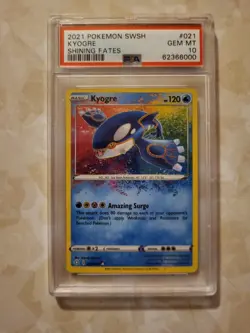 2021 POKEMON SWORD & SHIELD SHINING FATES #021 KYOGRE PSA 10 - Image 1