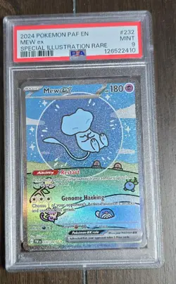 Pokemon Mew EX Paldean Fates Special Illustration Bubble Mew PSA 9 232/091 - Image 1