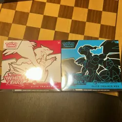 Pokemon Center Black Bolt and White Flare ETB (Both Sets SEALED) - Image 1