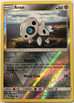 POKEMON ARON 123/214 UNBROKEN BONDS COMMON REVERSE HOLO NEAR MINT - Image 1