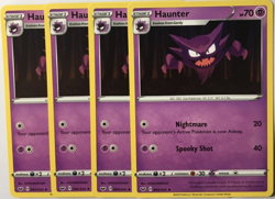 POKEMON 4X HAUNTER 084/202 SWORD & SHIELD UNCOMMON NEAR MINT-PLAYSET - Image 1