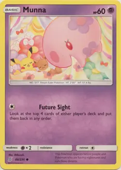 4x NM-Mint Munna - 88/236 - Common Pokemon Unified Minds - Image 1
