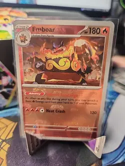 🔥 Emboar Master Ball Reverse Holo 013/086 Japanese White Flare Pokemon TCG 🔥 - Image 1