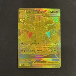 Pokemon MEGA LUCARIO EX 188/132 Mega Evolution GOLD SECRET RARE - PACK FRESH - Image 1