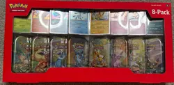 Pokemon TCG Prismatic Evolutions Costco Mini Tins 8 Pack SEALED - Image 1