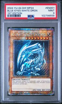 2024 YU-GI-OH! MP24-25TH ANV TIN: DUELING MIRRORS BLUE-EYES WHITE DRAGON PSA 9 - Image 1