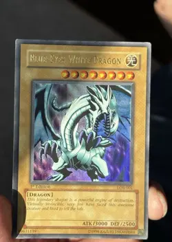2002 Yu-Gi-Oh! Legend of Blue Eyes White Dragon 1st Edition LOB-001 VLP Glossy - Image 2