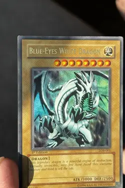 2002 Yu-Gi-Oh! Legend of Blue Eyes White Dragon 1st Edition LOB-001 VLP Glossy - Image 3