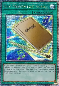 Yugioh! LP 1st Movement Solo - MP24-EN038 - Quarter Century Secret Rare - 1st Ed - Image 1