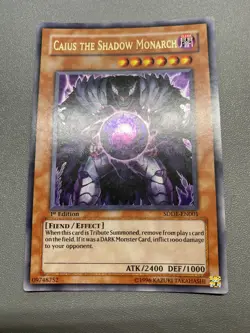 Yu-Gi-Oh! Caius The Shadow Monarch Ultra Rare 1st Edition SDDE-EN001 HP - Image 1