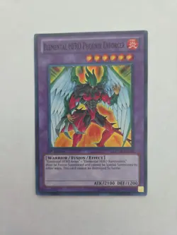 Yugioh Elemental HERO Phoenix Enforcer LCGX-EN138 1st Edition Super Rare Card - Image 1