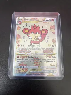 Simisear VSTAR Pokemon Card Fireball Fever & Ember Star Moves Gg37/gg70 - Image 1