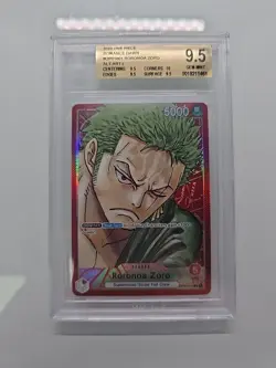 Roronoa Zoro Alt Art Parallel Card BGS 9.5 One Piece Romance Dawn OP01 English - Image 1