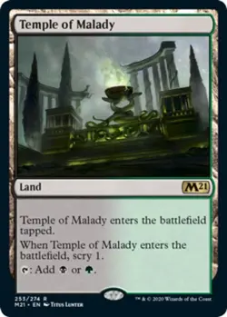 Temple of Malady - Foil x1 NM Magic the Gathering 1x Magic 2021 mtg card - Image 1
