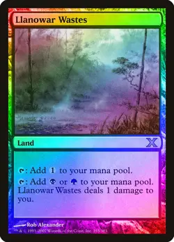 Llanowar Wastes FOIL 10th Edition PLD Land Rare MAGIC GATHERING CARD ABUGames - Image 1