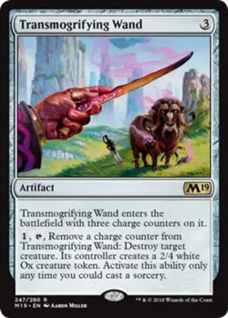 Transmogrifying Wand x1 NM Magic the Gathering 1x Magic 2019 mtg card - Image 1