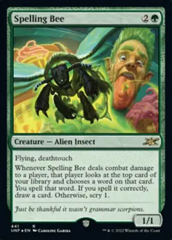 Spelling Bee - Galaxy Foil x1 NM Magic the Gathering 1x Unfinity mtg card - Image 1
