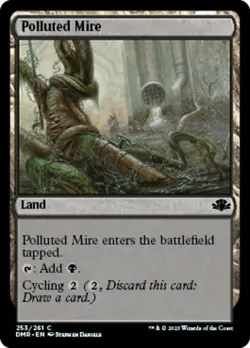 Polluted Mire - Foil x1 NM Magic the Gathering 1x Dominaria Remastered mtg card - Image 1