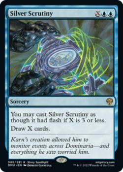 Silver Scrutiny - Foil x1 NM Magic the Gathering 1x Dominaria United mtg card - Image 1
