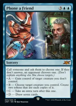 Phone a Friend x1 NM Magic the Gathering 1x Unfinity mtg card - Image 1