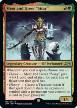 Meet and Greet "Sisay" - Foil x1 NM Magic the Gathering 1x Unfinity mtg card - Image 1