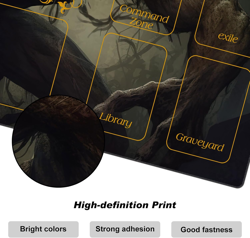DEGDFSGR Non-Slip MTG Playmat 24x14 for Magic & Iorcana Trading Cards - Image 3