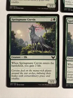 4x Mtg Strixhaven Springmane Cervin NM/M Magic The Gathering - Image 2
