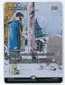 Rest in Peace #0006 (Borderless) MTG Marvel's Spider-Man Magic The Gathering - Image 1