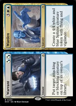 Warrant // Warden - Foil x1 NM Magic the Gathering 1x Ravnica Remastered mtg car - Image 1