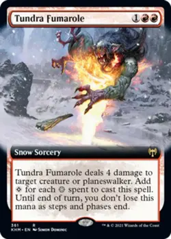 Tundra Fumarole - Foil - Extended Art x1 NM Magic the Gathering 1x Kaldheim mtg - Image 1