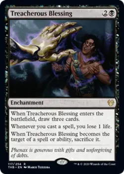 Treacherous Blessing - Foil x1 NM Magic the Gathering 1x Theros Beyond Death mtg - Image 1