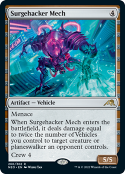 Surgehacker Mech - Foil x1 NM Magic the Gathering 1x Kamigawa: Neon Dynasty mtg - Image 1
