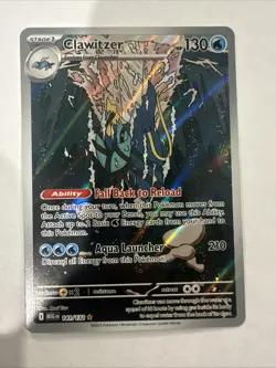 Clawitzer 141/132 Pokemon Mega Evolution Illustration Rare - Image 1