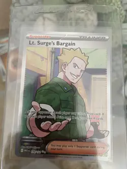 Lt. Surge's Bargain 170/132 Ultra Rare Full Art Pokemon Mega Evolution MINT - Image 4