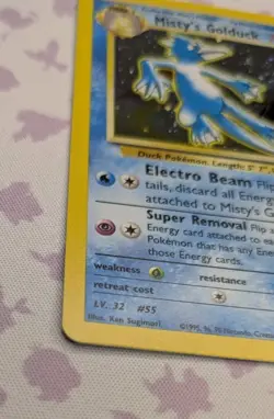 Misty's Golduck 12/132 Gym Challenge Holo Swirl Pokemon TCG - Image 3